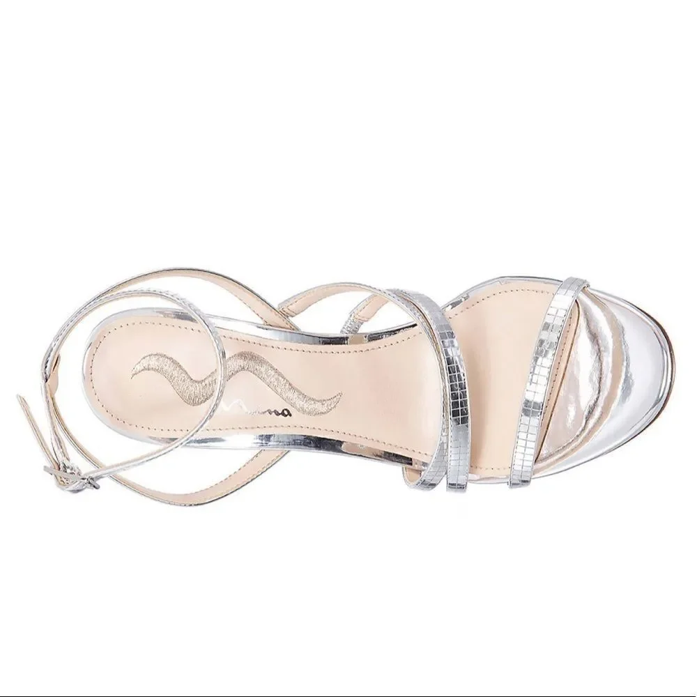 NINA CHELAN SANDAL in Silver Mirror - Picture 4 of 8